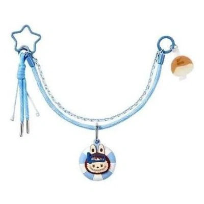 Pop Mart Pop Bean Island Vacation Series Multi-functional Lanyard 'labubu Sharkie Dive' In Pattern
