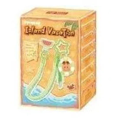 Pop Mart Pop Bean Island Vacation Series Multi-functional Lanyard Sealed Case (1 Blind Box) In Transparent