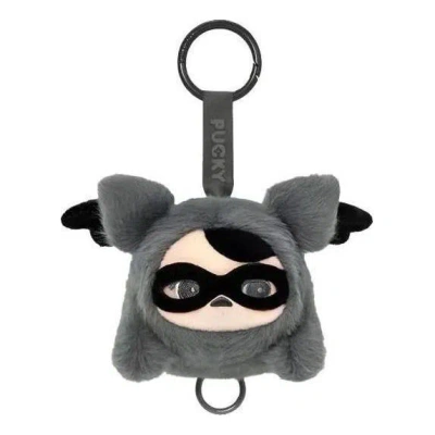 Pop Mart Pucky Flying Babies Series Plush Pendant 'knight Baby' In Gray