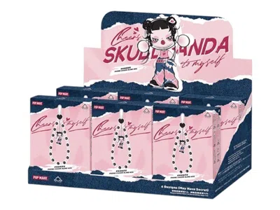 Pre-owned Pop Mart Skullpanda Cheers To Myself Series Phone Charm Sealed Case (6 Blind Box) In Multi