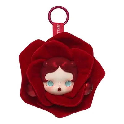 Pop Mart Skullpanda Petals In Four Acts Series Earphone Bag In Red