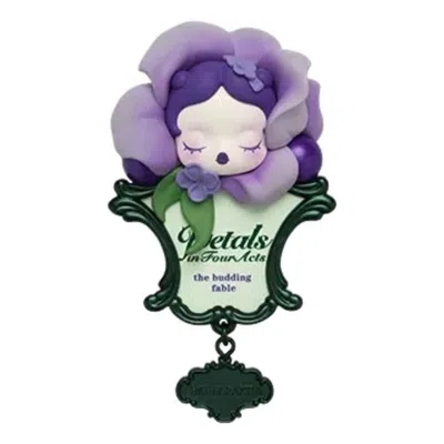 Pop Mart Skullpanda Petals In Four Acts Series Fridge Magnet 'the Budding Fable' In Purple