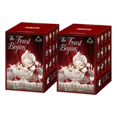 Pop Mart Skullpanda The Feast Begins Series Figures Sealed Cases (2 Blind Boxes) In Red