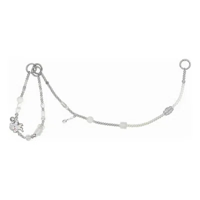 Pop Mart Skullpanda The Feast Begins Series Multifunctional Pendant 'the Sugar Tongs' In Silver