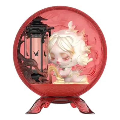 Pop Mart Kids'  Skullpanda The Mirage Figures 'the Carousel Lantern' In Red