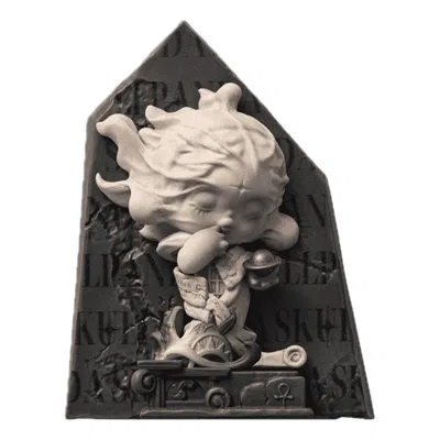 Pop Mart Skullpanda Where Time Dwells Series Fridge Magnet 'grain Of Time' Secret Edition In Black