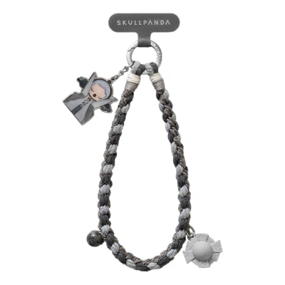 Pop Mart Skullpanda Where Time Dwells Series Phone Lanyard 'bare Imprint' In Gray
