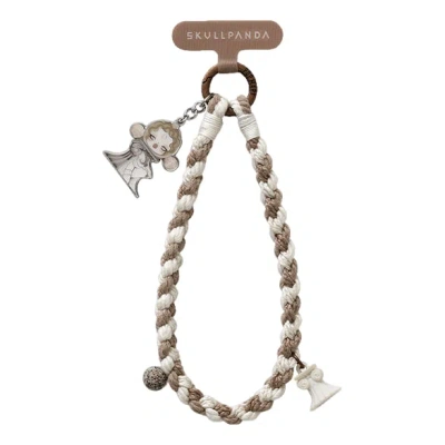 Pop Mart Skullpanda Where Time Dwells Series Phone Lanyard 'colonnade Contemplation' In Brown