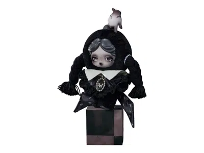 Pre-owned Pop Mart Skullpanda X Wednesday (classic Dress Version) Plush In Multi