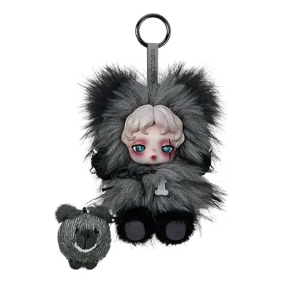 Pop Mart Skullpanda You Found Me Plush Doll Pendant 'buddy Doggie' Secret Edition In Black