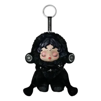 Pop Mart Skullpanda You Found Me Plush Doll Pendant 'darkness' In Black