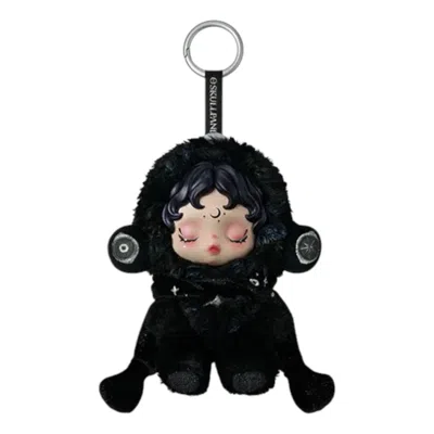 Pop Mart Skullpanda You Found Me Plush Doll Pendant 'darkness' In Black