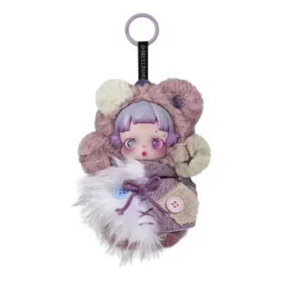 Pop Mart Skullpanda You Found Me Plush Doll Pendant 'ratty Bear' In Multi