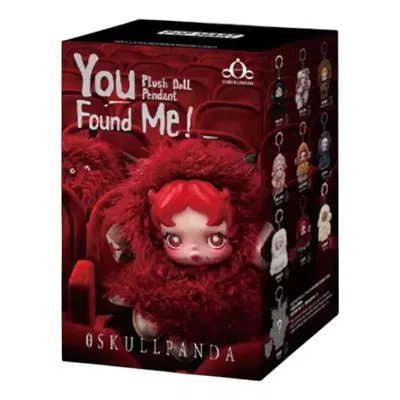 Pop Mart Skullpanda You Found Me Plush Doll Pendant Sealed Case (1 Blind Box) In Brown