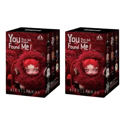 Pop Mart Skullpanda You Found Me Plush Doll Pendant Sealed Case (2 Blind Box) In Blue