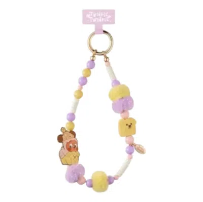 Pop Mart Stars Delicious Moments Collection Cell Phone Lanyard 'chestnut Cream' In Multi