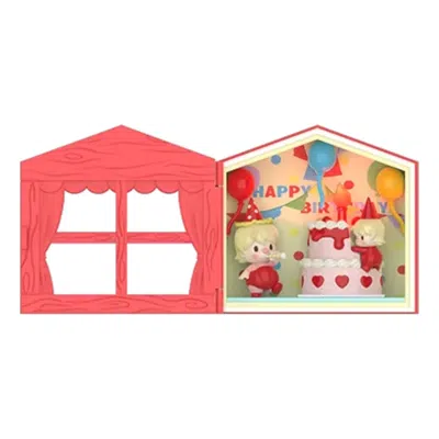 Pop Mart Kids'  Sweet Bean Celebrate Ordinary Days Series Sets 'celebrate Every Day Together' In Red