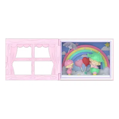 Pop Mart Sweet Bean Celebrate Ordinary Days Series Sets 'embrace By Rainbow' In Pink