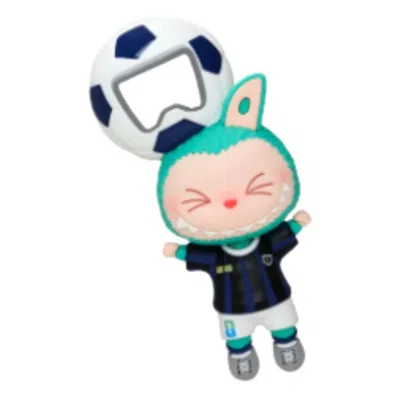 Pop Mart The Monsters × Fifa Series Bottle Opener Fridge Magnet 'center Of Attention' In Pink