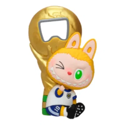 Pop Mart The Monsters × Fifa Series Bottle Opener Fridge Magnet 'crowning Moment' Secret Edition In Purple