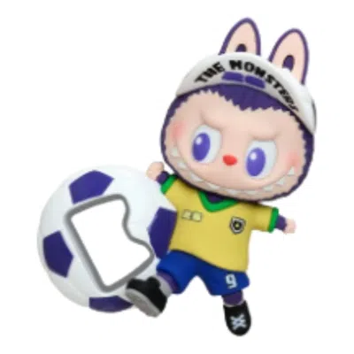 Pop Mart The Monsters × Fifa Series Bottle Opener Fridge Magnet 'deciding Goal' In Blue
