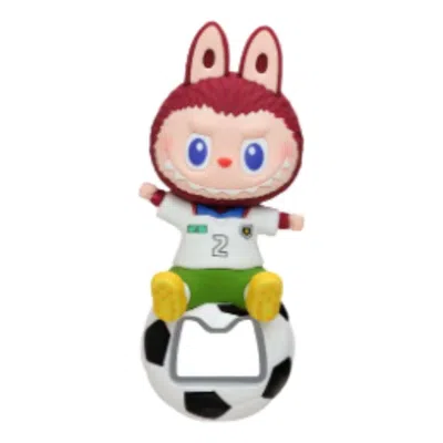 Pop Mart The Monsters × Fifa Series Bottle Opener Fridge Magnet 'moment Of Celebration' In Pink