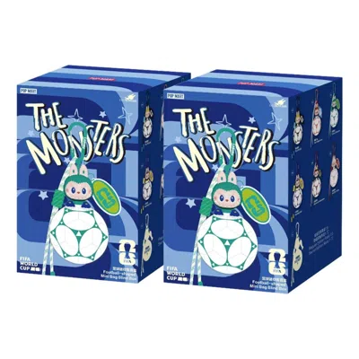 Pop Mart The Monsters × Fifa Series Football Shaped Mini Bag Blind Case (2 Blind Boxes) In Blue