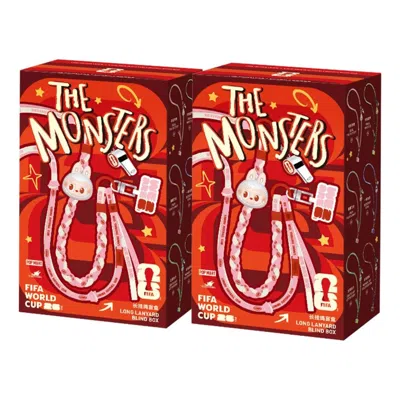 Pop Mart The Monsters × Fifa Series Long Lanyard Blind Case (2 Blind Boxes) In Neutral