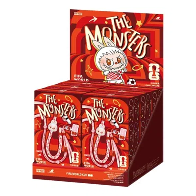 Pop Mart The Monsters × Fifa Series Long Lanyard Blind Case (6 Blind Boxes) In Red