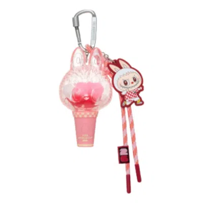 Pop Mart The Monsters × Fifa Series Mini Pendant Light 'seal The Victory' In Pink