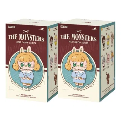 Pop Mart The Monsters Hair Salon Series Vinyl Plush Pendant Sealed Case (2 Blind Boxes) In Brown