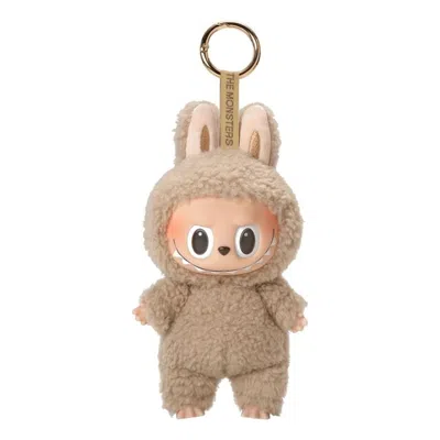 Pop Mart The Monsters Labubu 1.0 Tasty Macarons Pendant 'toffee' In Gray