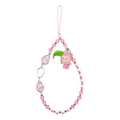 Pop Mart The Monsters Labubu Big Into Energy Phone Charm 'love' In Pink