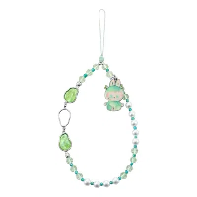 Pop Mart The Monsters Labubu Big Into Energy Phone Charm 'serenity' In Green