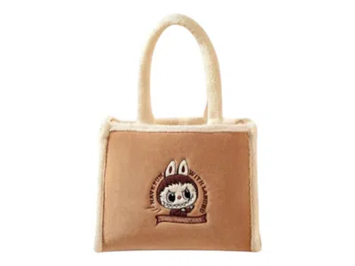 Pre-owned Pop Mart The Monsters Labubu Classic Bag Series Plush Tote Bag Brown In Multi