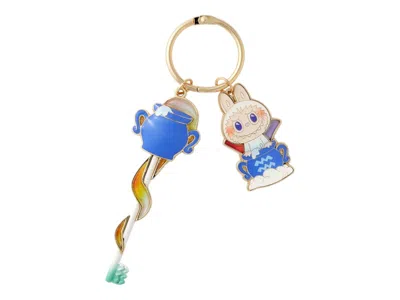 Pre-owned Pop Mart The Monsters Labubu Constellation Series Aquarius Key Pendant In Multi