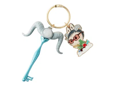 Pre-owned Pop Mart The Monsters Labubu Constellation Series Capricorn Key Pendant In Multi