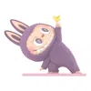 Pop Mart The Monsters Labubu Lazy Yoga 'little Bird' In Purple