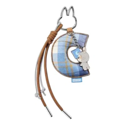 Pop Mart The Monsters Labubu Pin For Love Letter Pendant 'c' In Blue