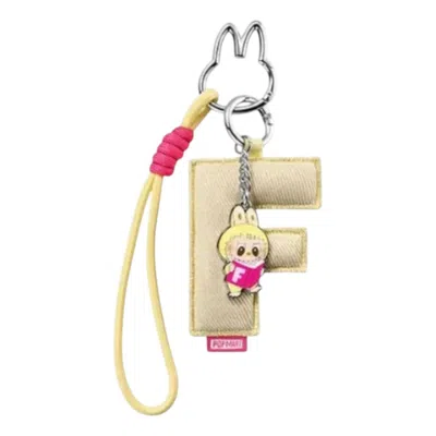 Pop Mart The Monsters Labubu Pin For Love Letter Pendant 'f' In Yellow