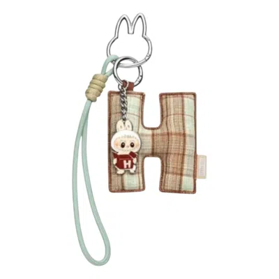 Pop Mart The Monsters Labubu Pin For Love Letter Pendant 'h' In Brown