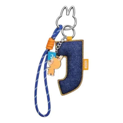 Pop Mart The Monsters Labubu Pin For Love Letter Pendant 'j' In Blue