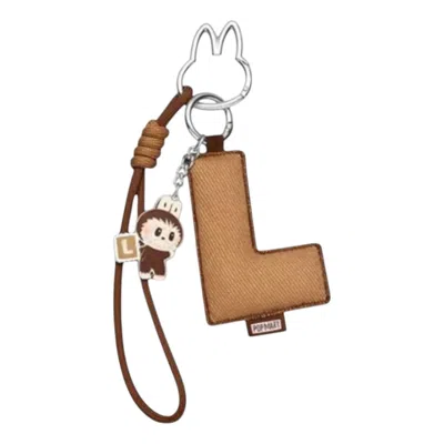 Pop Mart The Monsters Labubu Pin For Love Letter Pendant 'l' In Brown