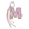 Pop Mart The Monsters Labubu Pin For Love Letter Pendant 'm' In Pink