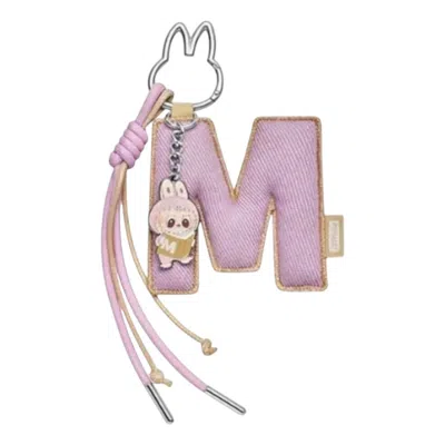 Pop Mart The Monsters Labubu Pin For Love Letter Pendant 'm' In Pink