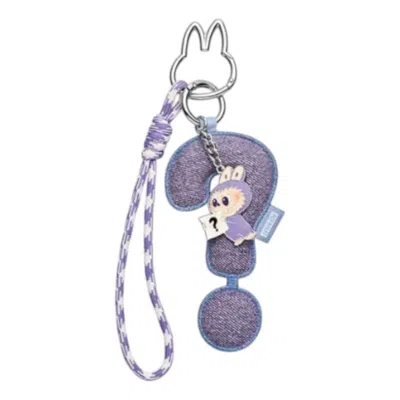 Pop Mart The Monsters Labubu Pin For Love Letter Pendant '?' In Purple