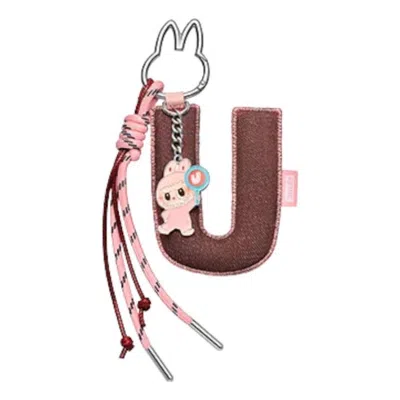 Pop Mart The Monsters Labubu Pin For Love Letter Pendant 'u' In Silver