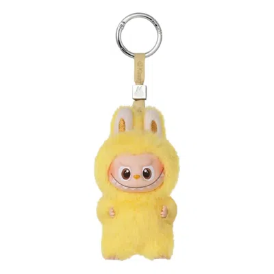 Pop Mart The Monsters Labubu Pin For Love Plush Pendant 'p' In Yellow