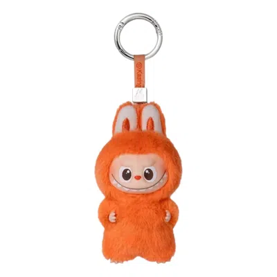 Pop Mart The Monsters Labubu Pin For Love Plush Pendant 'z' In Orange