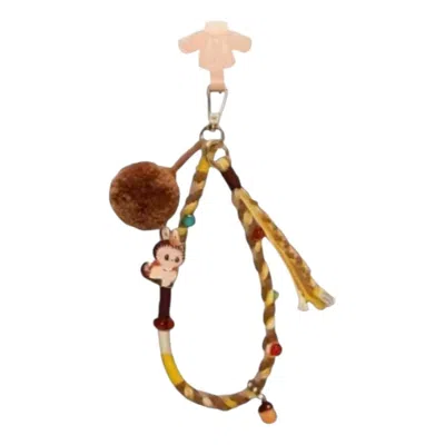 Pop Mart The Monsters Labubu Pom Party Key Chain 'brown'